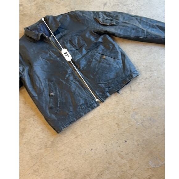 RARE 1970s French Air Force Pilot Blouson K6 Leather Jacket (Dark Navy) - Picture 13 of 14